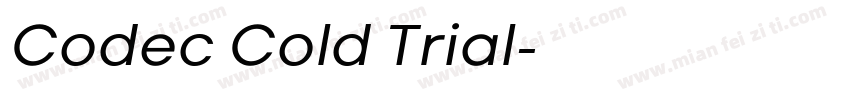 Codec Cold Trial字体转换